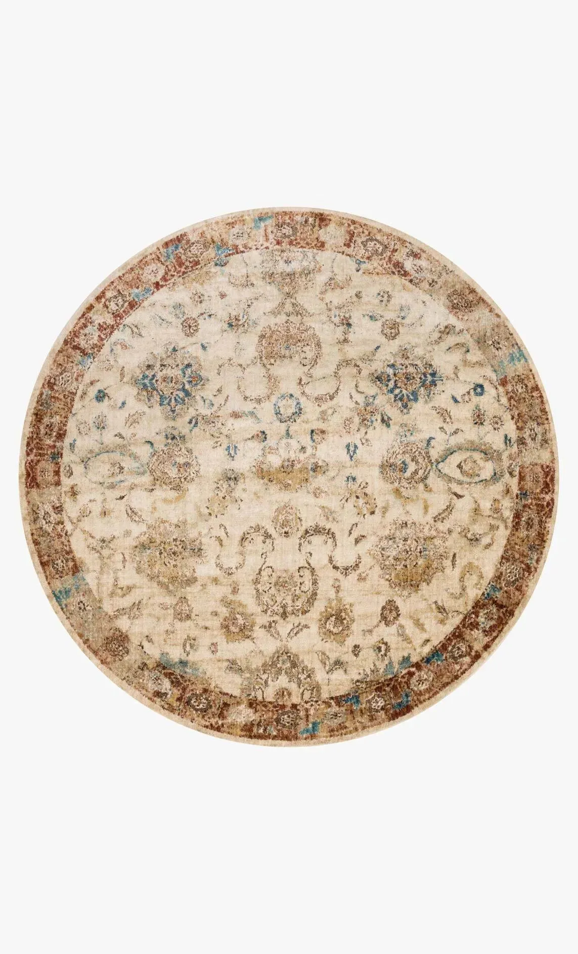 Anastasia AF-04 Antique Ivory/Rust Rug