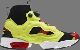 Instapump fury ultraknit og 'black hypergreen' Reebok sneakers, yellow