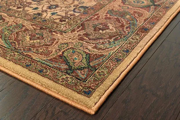 Kharma 332W Beige/ Red Rug