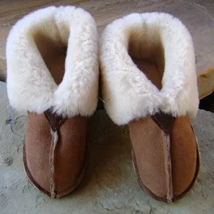 Ladies Boot Style Sheepskin Slippers