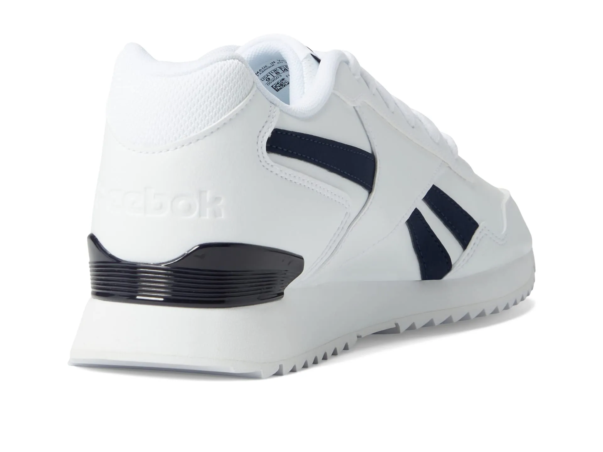 Men's Reebok Glide Ripple Clip sneakers, white/black