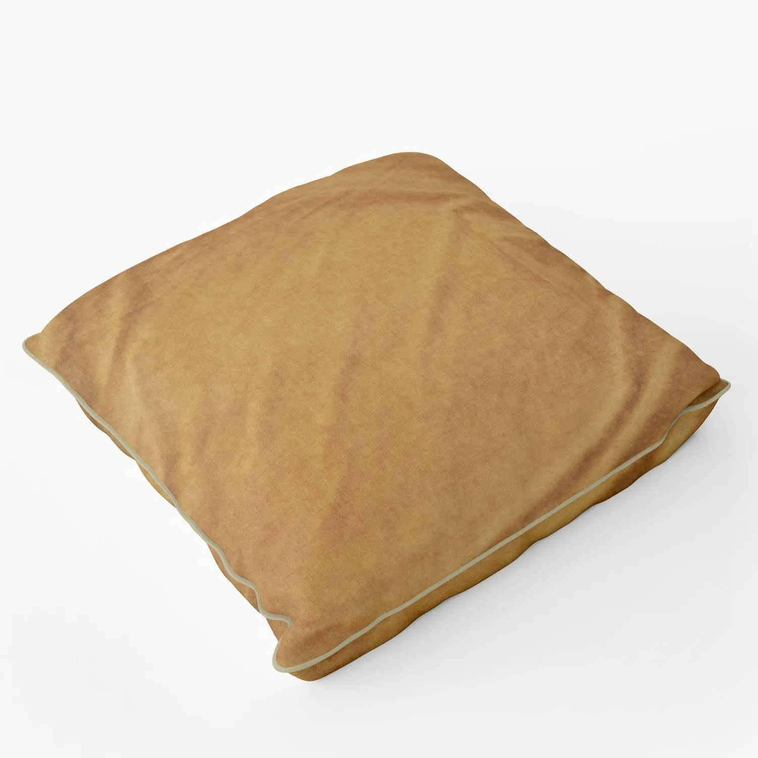 Mustard Piped Velvet Velour Cushion - Sumptuously soft and luxurious