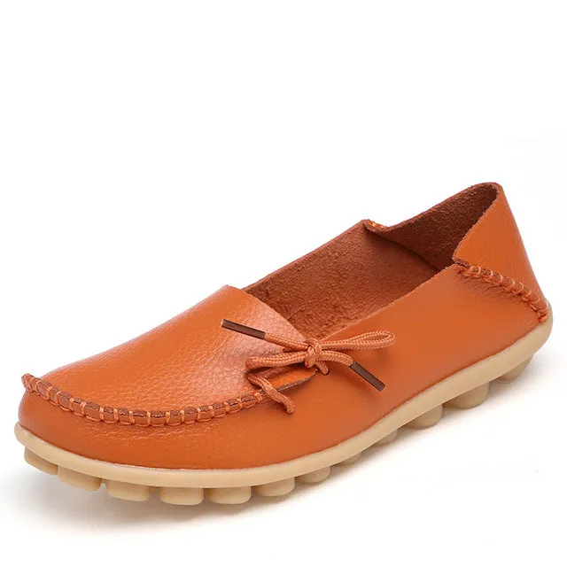 New Hot 20 Colors Natural Leather Women Flats Casual Moccasins Driving Loafers Women's Shoes Fashion Comfortable Shoes Woman