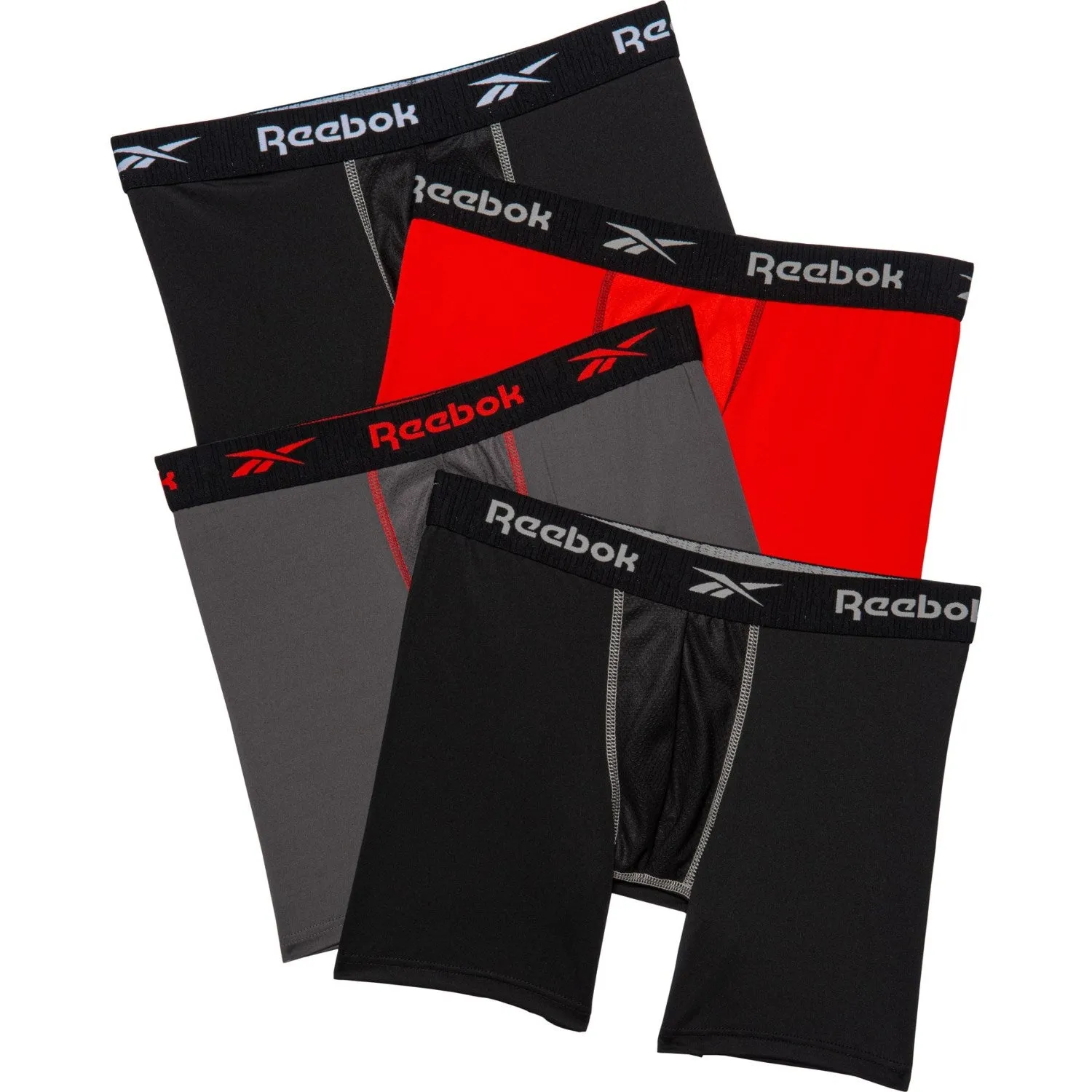 Reebok Men's Performance Boxer Briefs with Comfort Pouch (4 Pack)