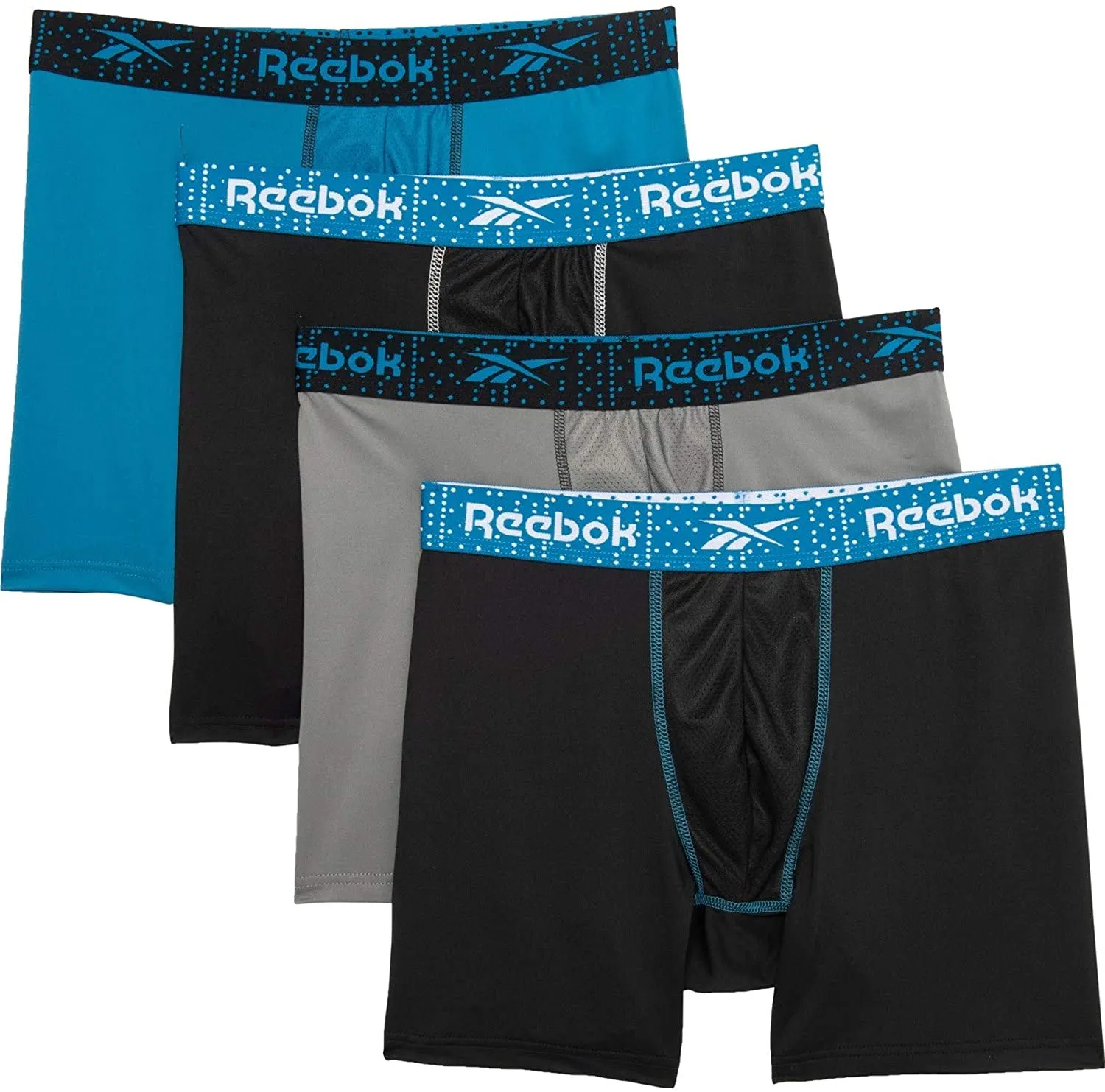 Reebok Men's Performance Boxer Briefs with Comfort Pouch (4 Pack)