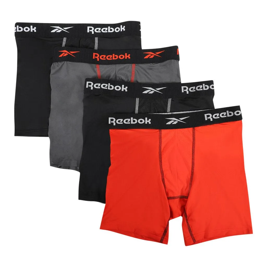 Reebok Men's Performance Boxer Briefs with Comfort Pouch (4 Pack)