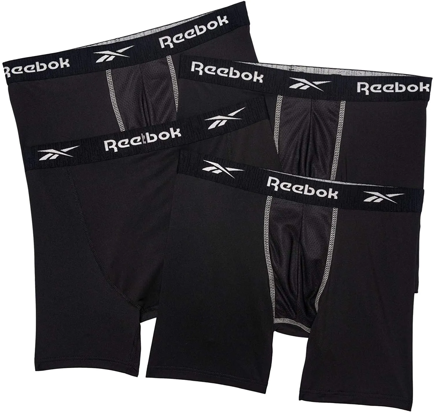 Reebok Men's Performance Boxer Briefs with Comfort Pouch (4 Pack)