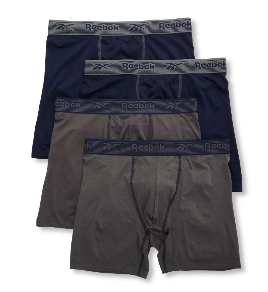 Reebok Men's Performance Boxer Briefs with Comfort Pouch (4 Pack)