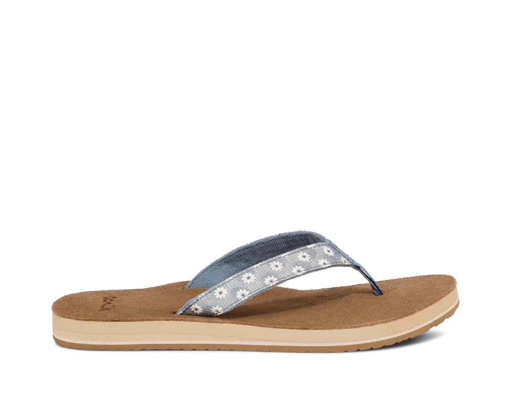 Sanuk W's Happy Placer Daisy Flip Flops