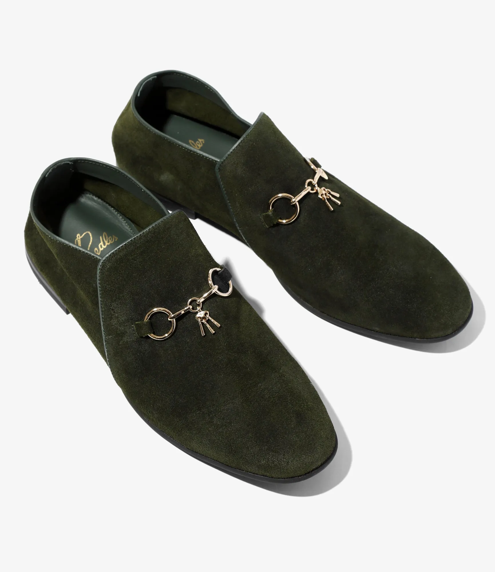 Tassel Bit Slip-On Chukka Boot – Olive Rough Out