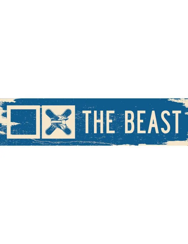 The Beast Ski Trail Distressed Metal Sign